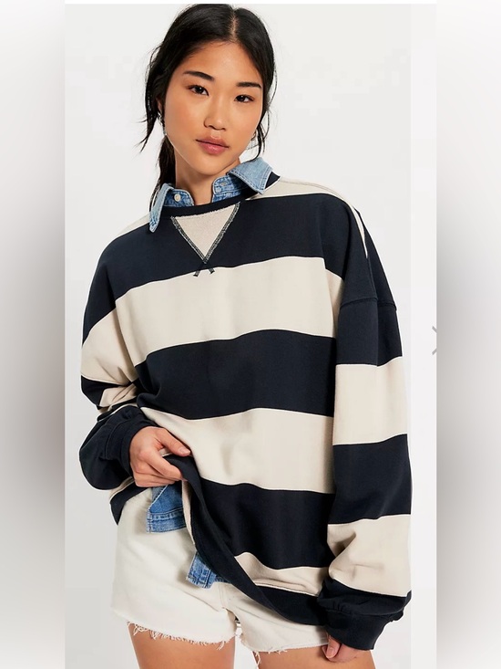 Free People Tops - FREE PEOPLE CLASSIC STRIPE CREW WIDE